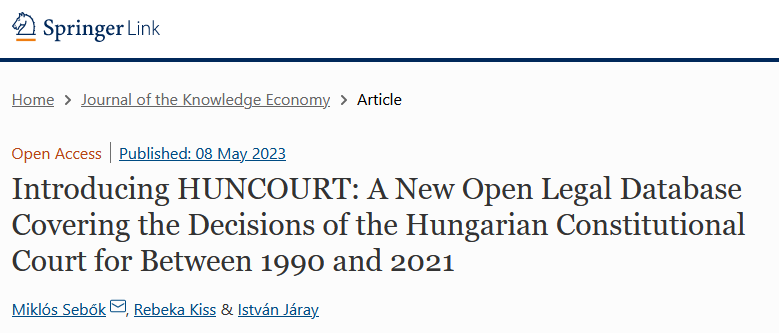 The publication as seen on Springer, 8 May 2023.